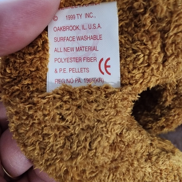 Rare Fuzz TY Beanie Baby with errors in perfect condition! - Picture 6 of 6